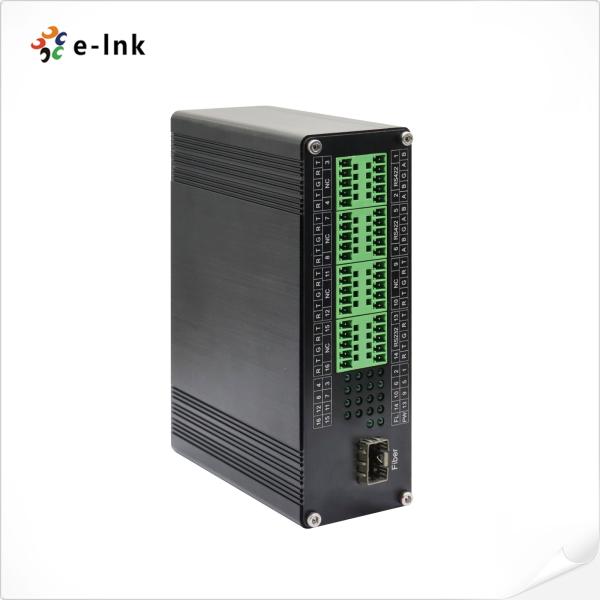 8 Channel RS232 RS485 Serial Fiber Media Converter SFP Port IP40 Aluminum Casing