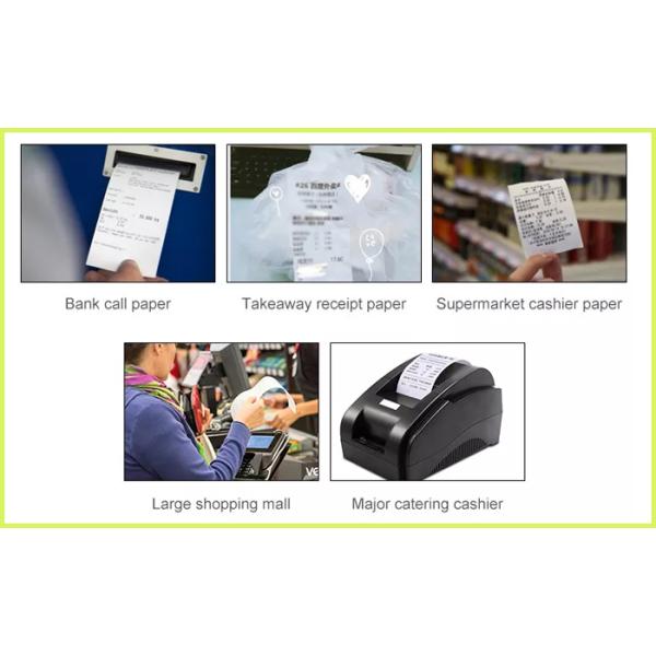 75gsm Self adhesive Thermal Label Roll Paper For Barcode Stickers Waterproof