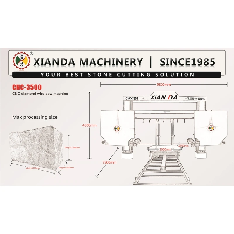 Xianda Four-Spindle Linkage CNC Diamond Wire Saw Machine