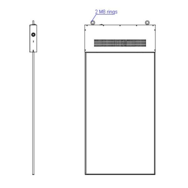55 Inch Flexible Double-Sided Hanging Transparent OLED Display For Advanced Indoor Visual Experience