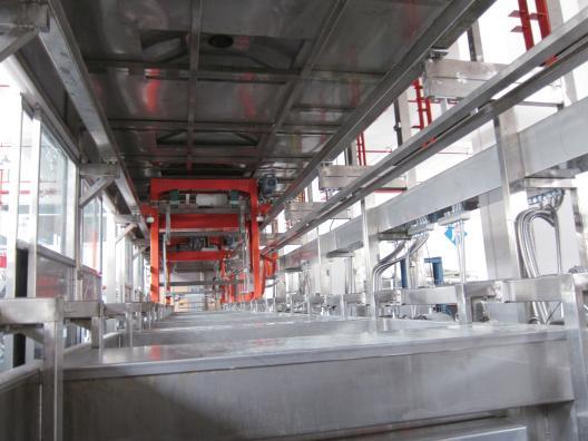 Decorative Automated Anodizing Line Hard Anodizing Equipment Customization With Dyeing System