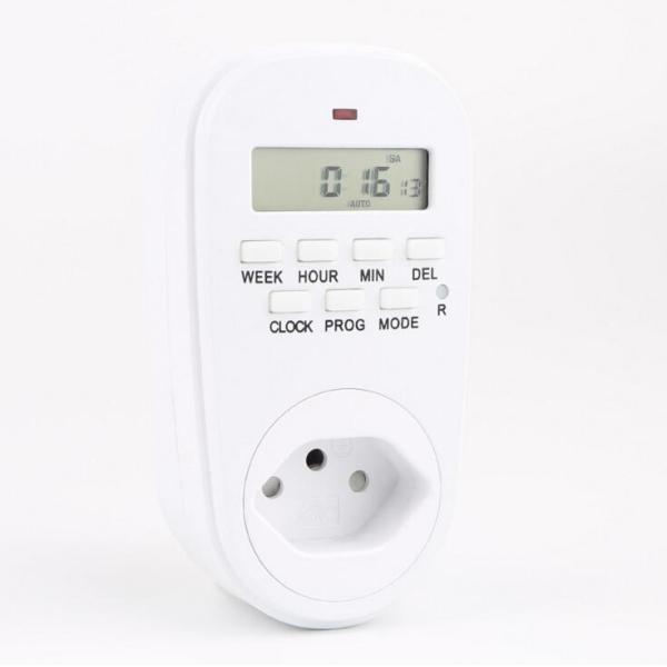 Brazilian Plug Digital Timer Switch Socket Plug-In Style LCD Smart