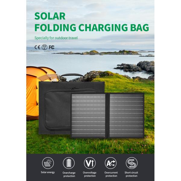 Waterproof Portable Foldable Solar Panels High Efficiency PET Monocrystalline Outdoor 30W 18V