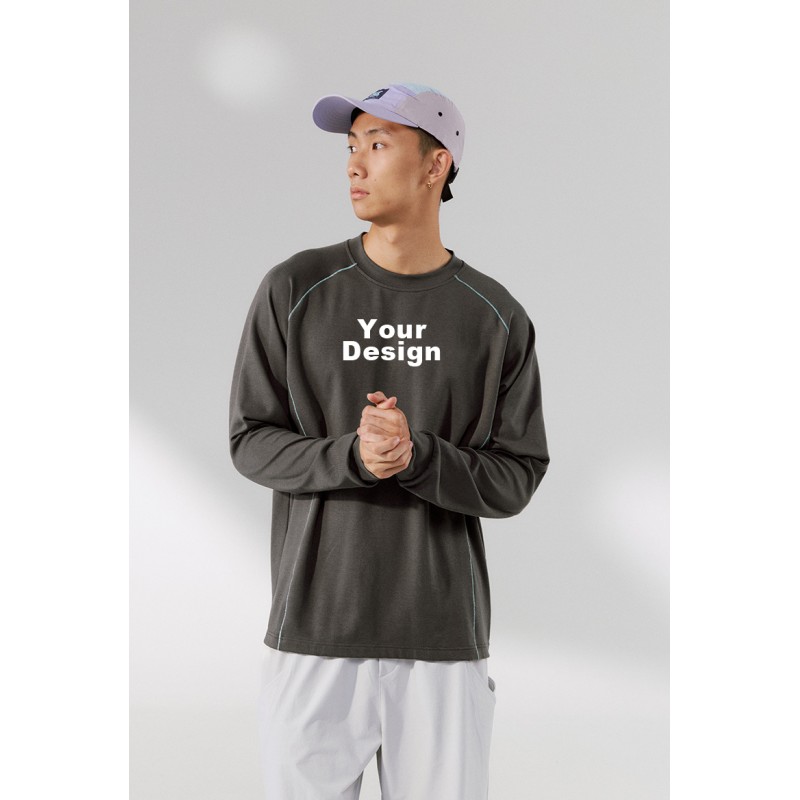 Modal Cotton Blend Long Sleeve Top, Soft Stretch Casual Basic Tee | OEM & ODM Supported, Custom Logo, Fabric & Color Available
