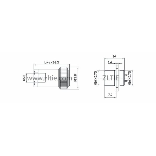 PC4TB Threaded Circular Connector | Russian Standard PC Series Industrial Connector