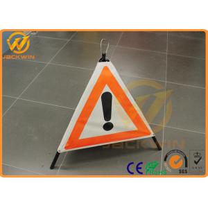 Buy cheap Customized Reflective Warning Triangle Construction Folding Triangle Warning Sign product