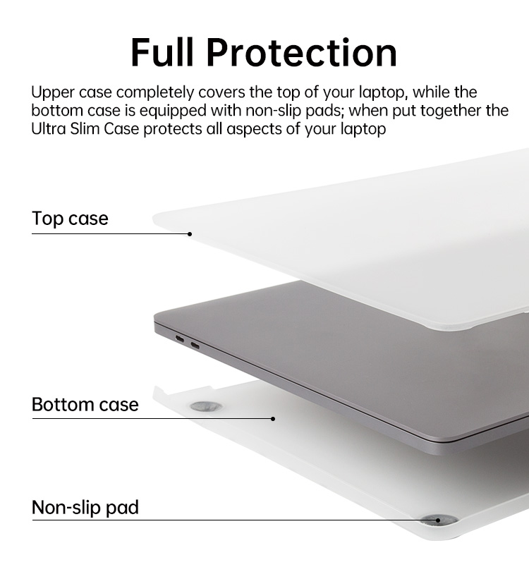 Laudtec Slim Pc Laptop Shell for Macbook Neo 13inch Pure Colour Protective Covers Pp Matte Cases Shockproof Back Cover Pbk355