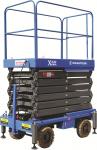 Working Height 14m Mobile Scissor Lift 450Kg Loading Capacity of Manual Pushing