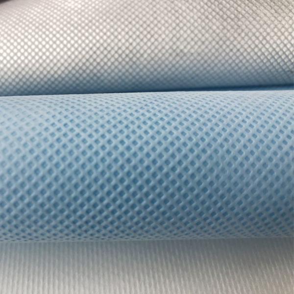 Blue Color PET Nonwoven Fabric with Customized Print Patterns