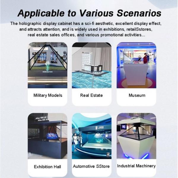 Naked-Eye 3D Transparent Screen Display Cases Customized 360-Degree Holographic Display Cabinets Manufacturer