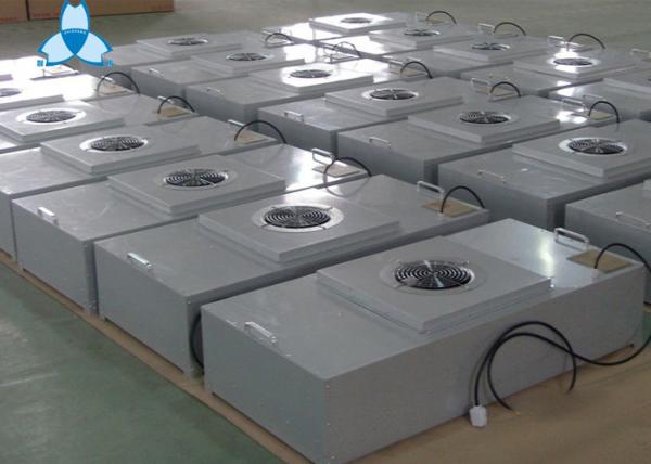 0.3 μM 220V Fan Filter Units FFU With HEPA Filter And Pre Filter Size 615x615mm , Powder Coated Steel Material