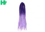 Braid Purple 24 Inch Synthetic Hair Pieces , False Hair Pieces Hair Extensions