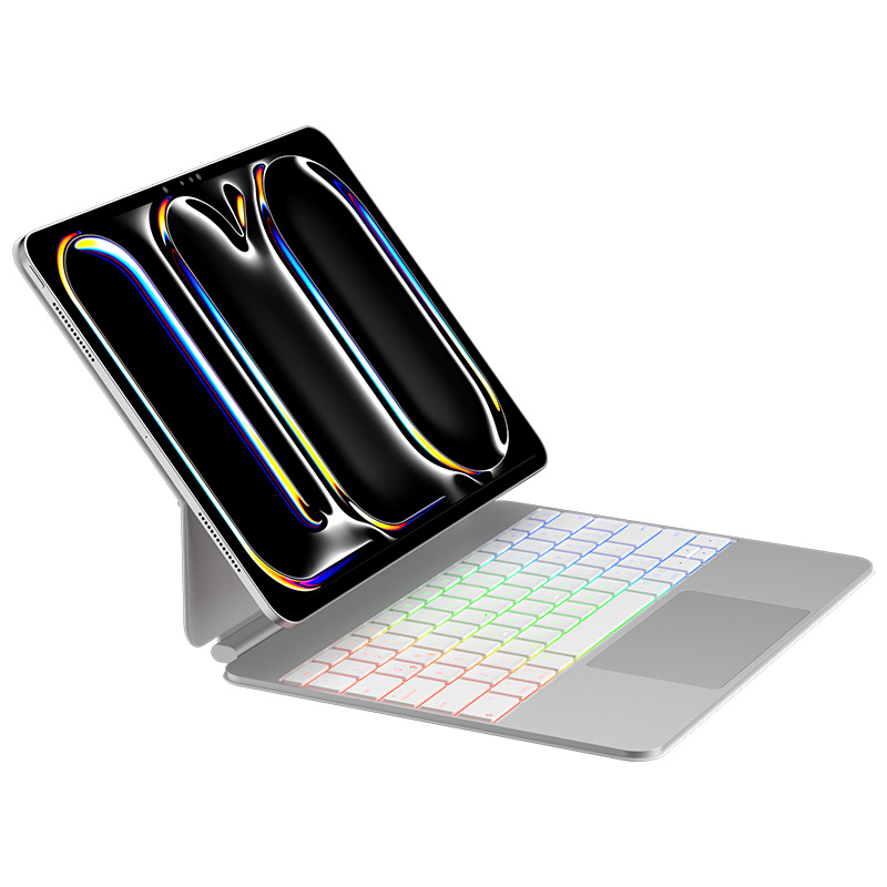 Support Customized Luxury Magnetic Keyboard Case 2400Gs Strong Magnet Portable Trackpad Keyboard Cover for iPad Pro 13" M4 2024