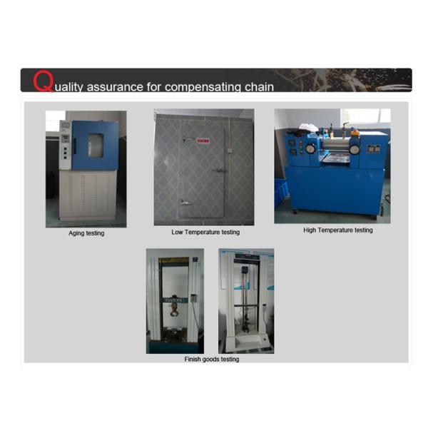 Black / Red / Blue Elevator Compensation Chain , Bending Diameter 280mm