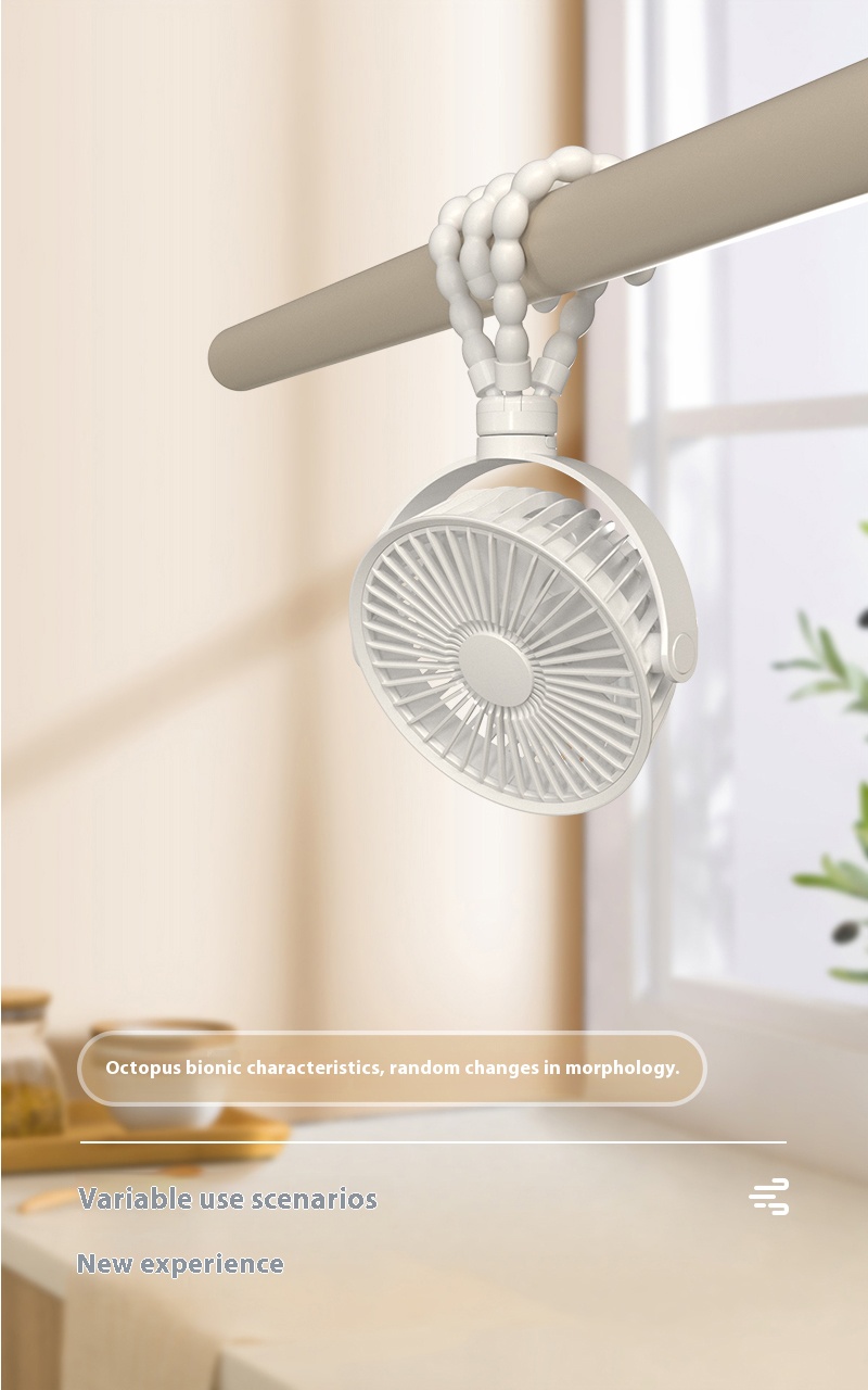 Wholesale Customize Battery Capacity Flexible Arms Stand Rechargeable Portable Octopus Cooling Fan