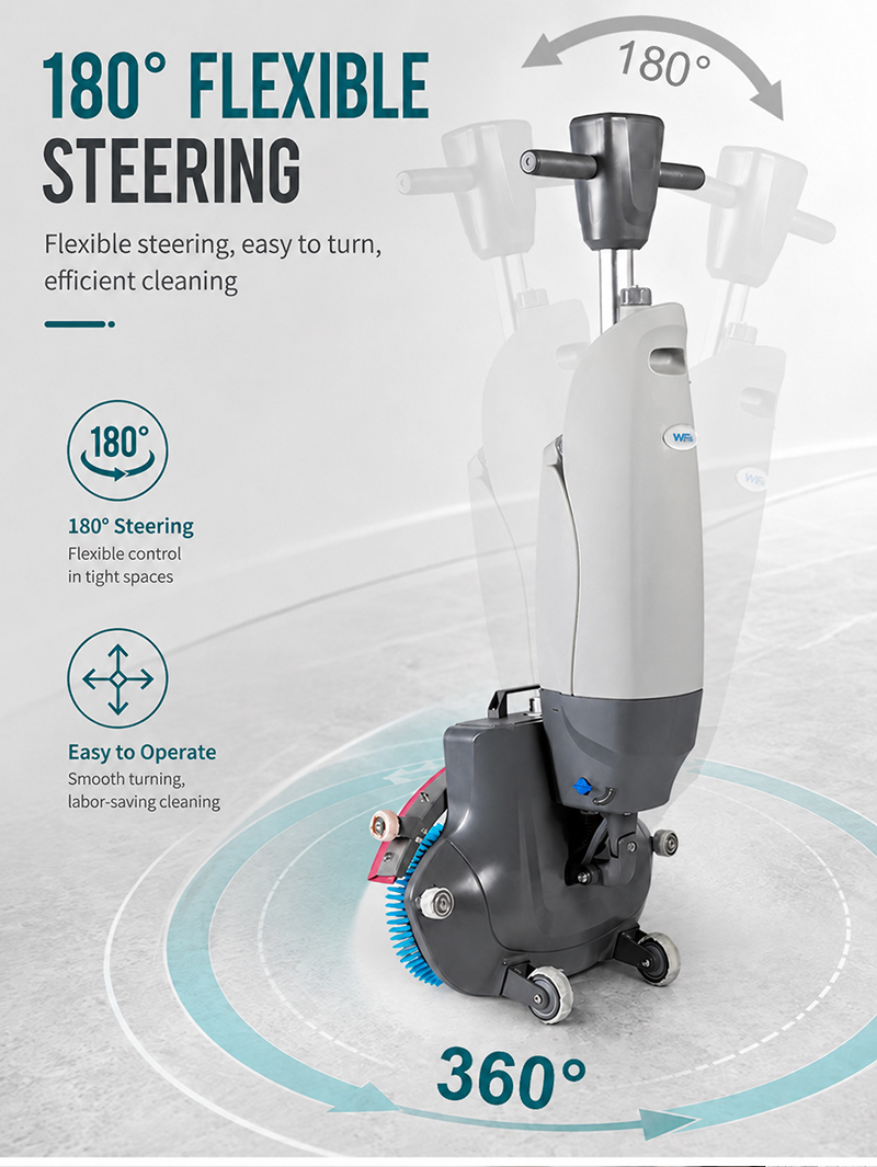 High Efficiency Professional Mini Floor Scrubber Tile Marble Mop Automatic Hand Held Floor Cleaning Machine