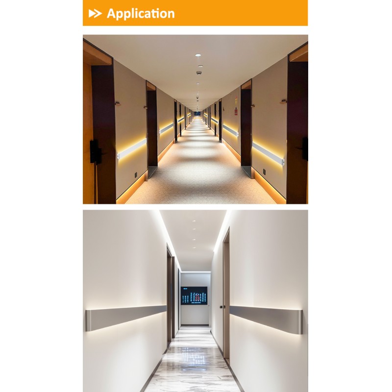 Adjustable CCT LED Linear Wall Light with Aluminum Construction for Wall-Mounted Installation
