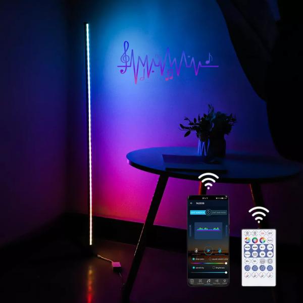 Modern Decorative Indoor Lighting LED Floor Lamp RGB IC Smart Corner Atmosphere Light