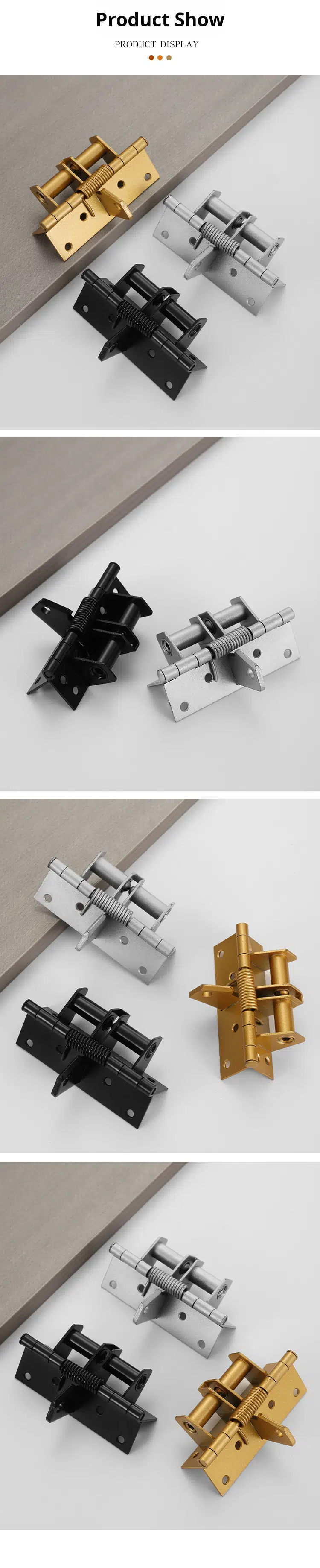 Iron Automatic Door Closing Spring Hinge 90 Degree Positioning Door Closer Wooden Door Model 03 2.5mm Thickness Xiongfeng Modern