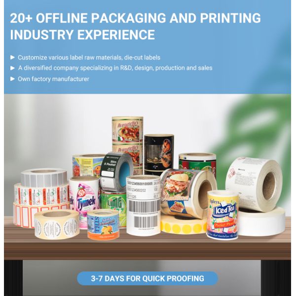 Custom A4 label stickers product display