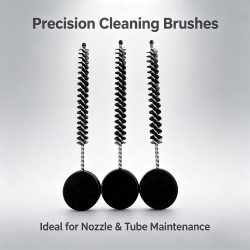 Hand‑Use Precision Bore Cleaning Brush with Position Limiter Disc Nylon Twisted Wire Tool For Nozzle Jet Hole Tubing Repair Maintenance