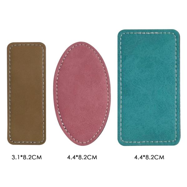 Sublimation Badge Blanks Custom Printing ID Tags Badges Colorful Pu Leather Sublimation Name Badge With Pins