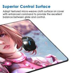 Large Size Cartoon Gaming Mouse Pad with CMYK Sublimation Printing and Natural