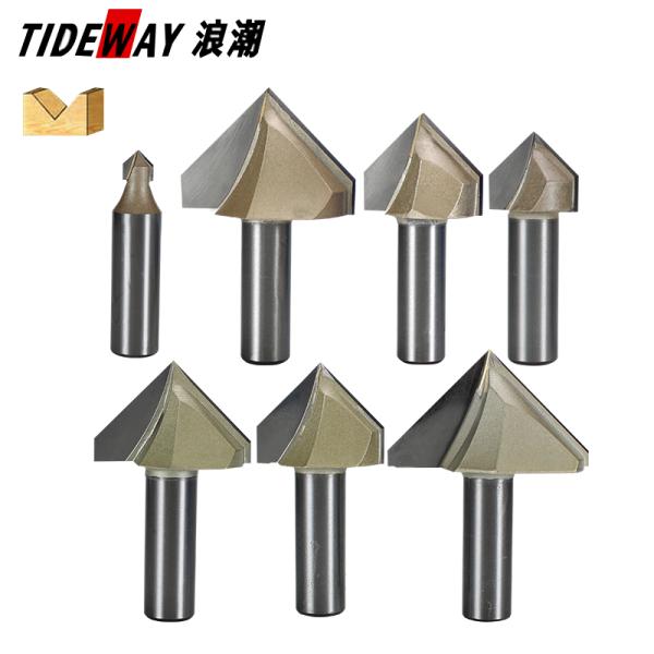 Wood MDF CNC Router Bit 6.35mm 12.7mm V Type Carbide End Mill