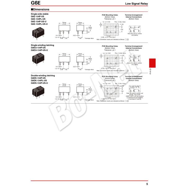 G6E-134P-US-5VDC Omron orignal new electromagnetic relay G6E-134P-US-5VDC