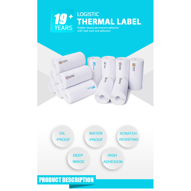 4x6 Fold 3 Layer Barcode Shipping Label Stickers Roll Customized for Logistics