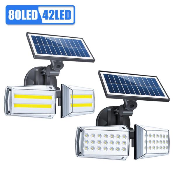 42SMD 80COB 280LM Infrared PIR Solar Motion Sensor Wall Light 6000-6500K