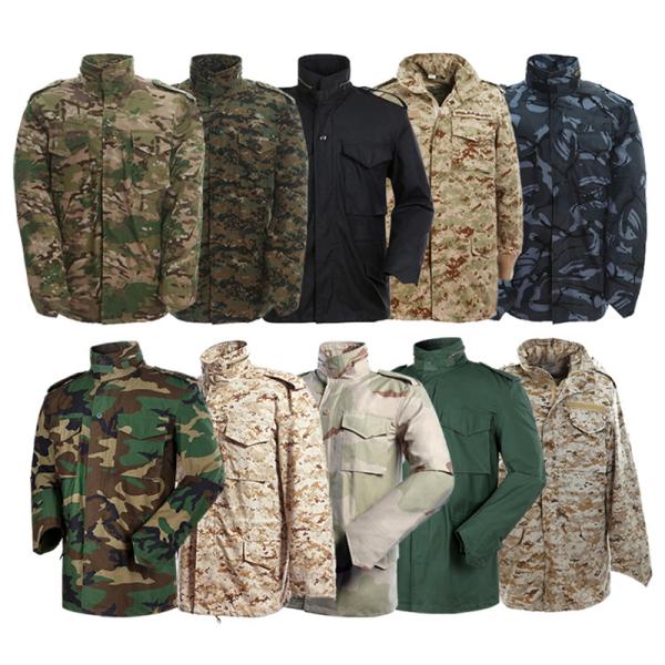 Men's Custom Woodland Camouflage Tactical Combat Jacket for Winter Outdoor Training