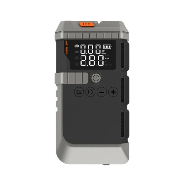 LED Display Car Battery Charger Battery With Air Compressor Type C Car Battery Jump Box Portable Tyre Inflator