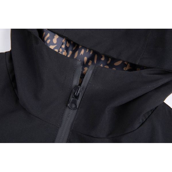 Lightweight Waterproof Hooded Parka Jacket with Stylish Printed Lining for Outdoor Wear