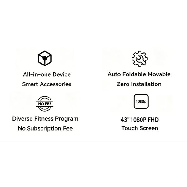 43 Inch Android 11 Workout Mirror AI Microwave Motion Sensor Smart Fitness Mirror No Subscription Fee Gym Kiosk Factory