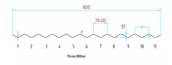 Drum Barrel Corrugated Machine for 0.12mm Thick Roof Sheet Steel Corruagator Making Machinery