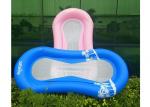 Blue Commercial Inflatable Water Toys Swim Floating Bed Size 170cm x 80cm