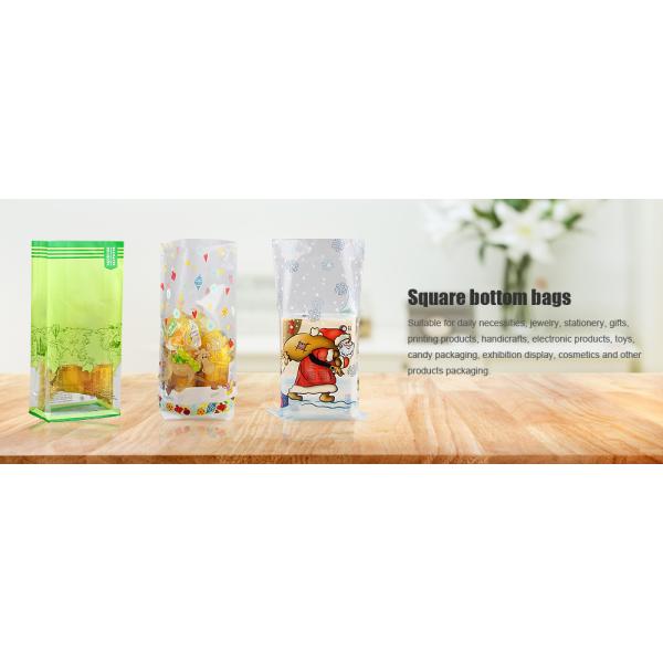 Custom Printing Square Bottom Stand Up Plastic Bags For Candy Coffee Tea Packaging