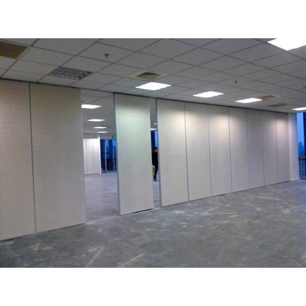 Acoustic Folding System Sliding Partition Walls For Classroom Fabric Surface Aluminium Frame