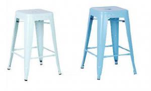 Buy cheap Stackable Metal Stool , Metal Frame Accent Chair With Wooden Or Pu Seat product
