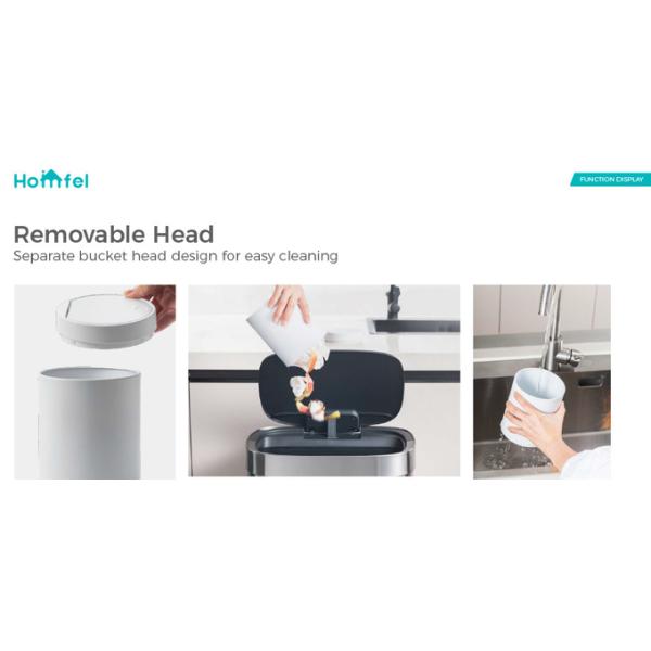 Support Room Space Selection 1.5L OEM Stainless Steel Desktop Mini Trash Bin with Press Open