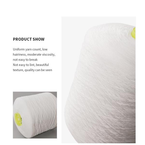 Dull(Sd) Light Tfo Sewing White Recycled Yarn Anti Bacterial Thread Weft Cotton Shirt