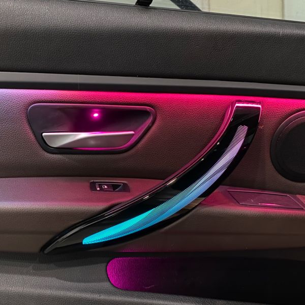 CF BMW Dynamic RGB Interior Light Kit with Multi-Color Flowing Light, Plug-and-Play Installation, and Automotive-Grade ABS for F30/F32/F33/F36
