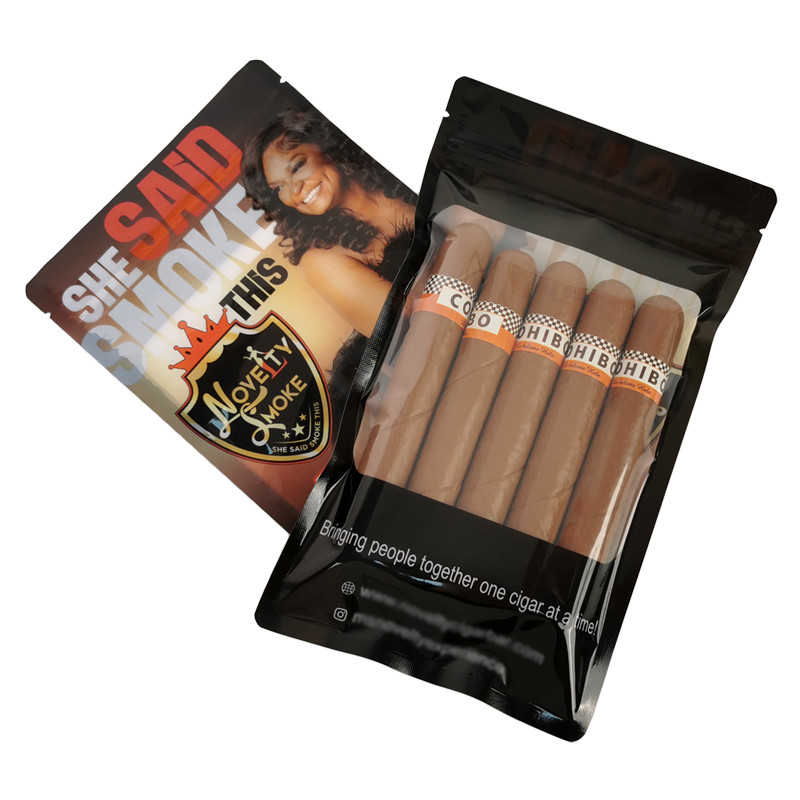 Buy cheap Resealable Custom Plastic Cigar Humidity Ziplock Bags With Display Box product