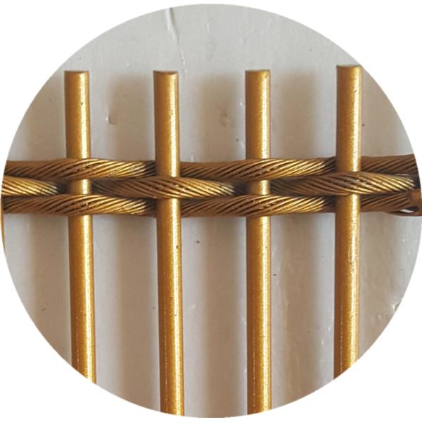 Cable Rod Architectural Wire Mesh Fabric For Facade Cladding Or Room Divider