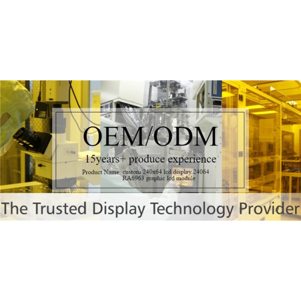 Custom 240x64 Lcd Display 24064 RA6963 Graphic Lcd Module