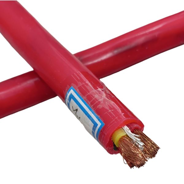 Stranded copper conductor close-up