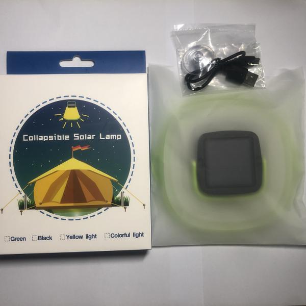 IP65 Silicon Collapsible Solar Lamp LED Collapsible Solar Camping Light USB Rechargeable