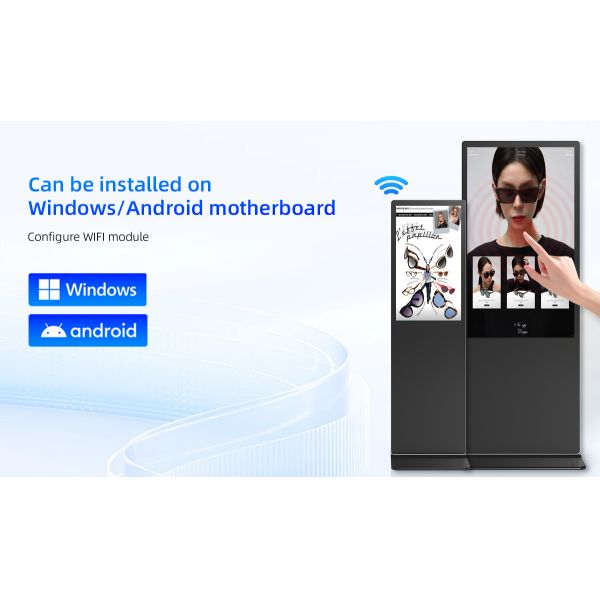 Indoor Smart Interactive Touch Screen Digital Signage Vertical LCD Floor Standing