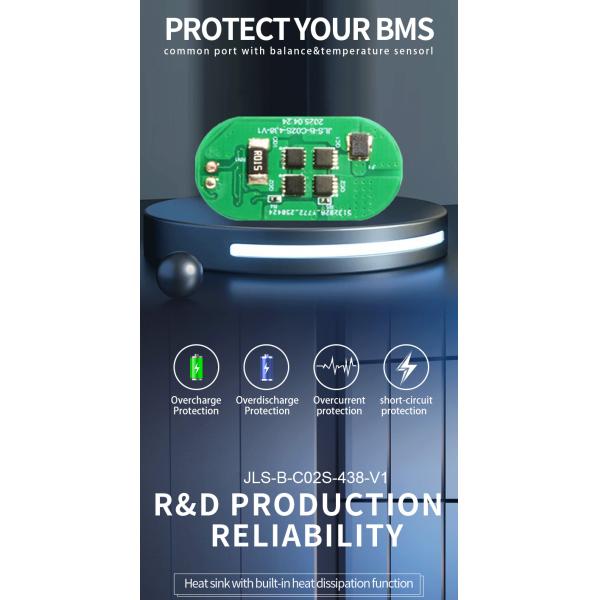 Custom 3S-24S Smart BMS for LiFePO4 Li-ion Batteries with Bluetooth